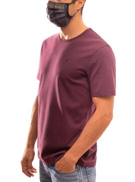 T-Shirt Klout Organic Premium Grenat pour Homme