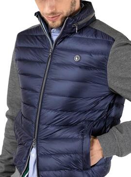 Veste El Ganso Manga Knitted Bleu y Gris Homme