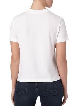T-Shirt Calvin Klein Jeans Circle Blanc Femme