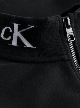 Robe Calvin Klein Jeans Garniture Mock Noire Femme