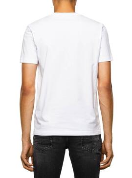 T-Shirt Diesel Diegos Blanc pour Homme