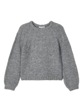 Pull Name It Rinja Gris pour Fille