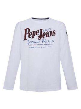 T-Shirt Pepe Jeans Ricky Blanc pour Garçon