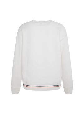 Sweat Pepe Jeans Noe Blanc pour Fille