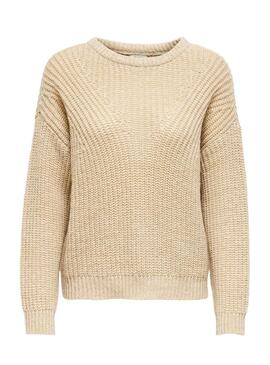 Pull Only Fiola beige pour Femme
