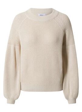 Pull Only Beige Laysla pour Femme