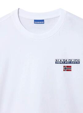 T-Shirt Napapijri S-ICE Blanc pour Homme