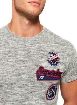 T-Shirt Superdry Grey Patch Pour Homme