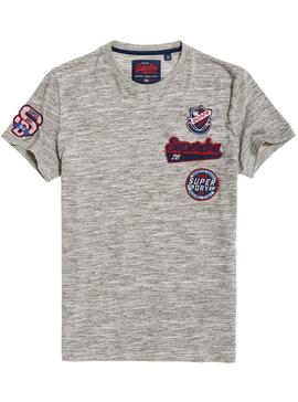 T-Shirt Superdry Grey Patch Pour Homme