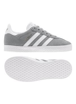 Baskets Adidas Gazelle Gris pour Fille et Garçon