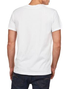 T-Shirt G-Star Graphic 45 Blanc Homme