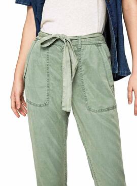 Pantalons Pepe Jeans Drifter Vert Femme