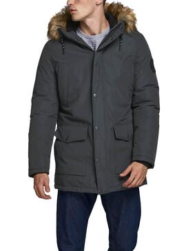 Parka Jack and Jones Sky Gris pour Homme