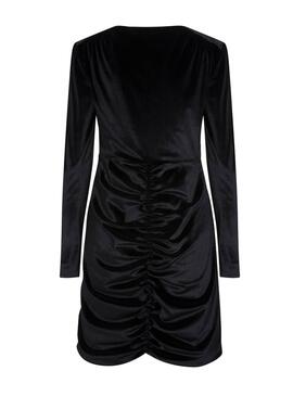 Robe Pepe Jeans Tracy Velours Noire Femme