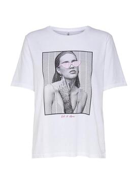 T-Shirt Only Lizzy Blanc pour Femme