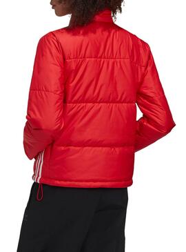 Veste Adidas Short Puffer Rouge pour Femme