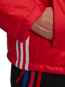 Veste Adidas Short Puffer Rouge pour Femme