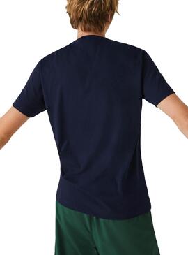 T-Shirt Lacoste Italic Bleu marine pour Homme