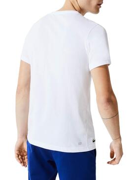 T-Shirt Lacoste Sport Cube Blanc Homme