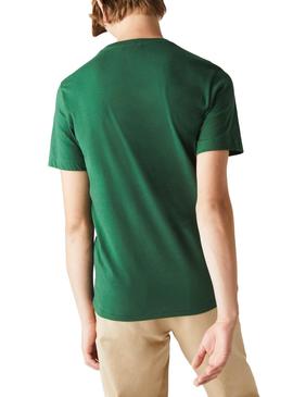 T-Shirt Lacoste Couleur Block Vert pour Homme