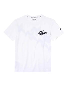 T-Shirt Lacoste Novak Djokovic Blanc pour Homme