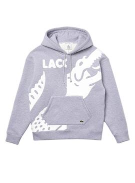 Sweat Lacoste Live Sweat-shirt Gris pour Homme