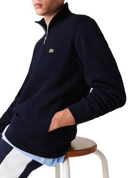 Sweat Col roulé Lacoste Bleu marine pour Homme