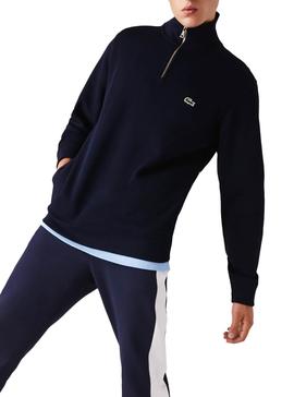 Sweat Col roulé Lacoste Bleu marine pour Homme