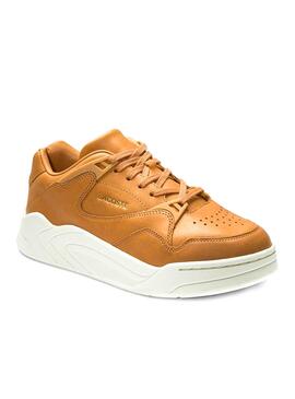 Baskets Lacoste Court Slam brun pour Femme