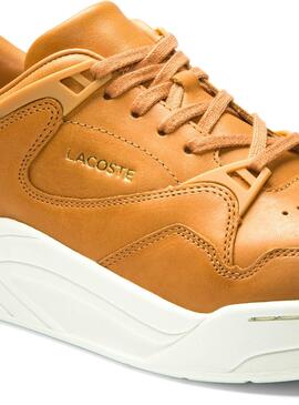 Baskets Lacoste Court Slam brun pour Femme