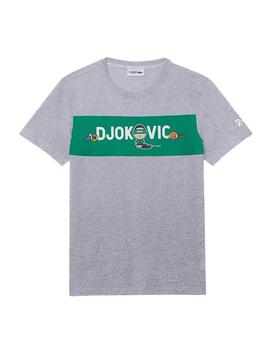 T-Shirt Lacoste Djokovic YSY Gris pour Homme