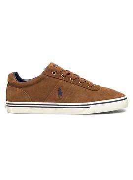 Baskets Polo Ralph Lauren Hanford brun Homme