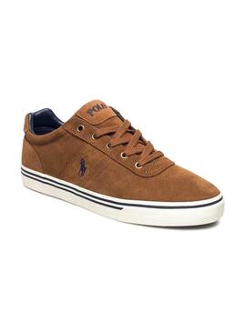 Baskets Polo Ralph Lauren Hanford brun Homme