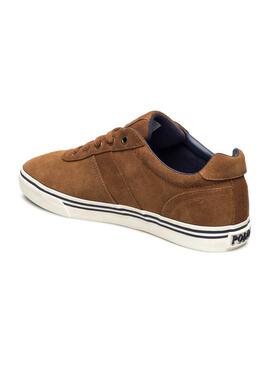 Baskets Polo Ralph Lauren Hanford brun Homme