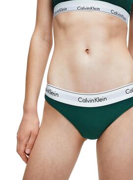 Culotte Calvin Klein Bikini Vert pour Femme