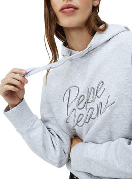 Sweat Pepe Jeans Carina Gris pour Femme