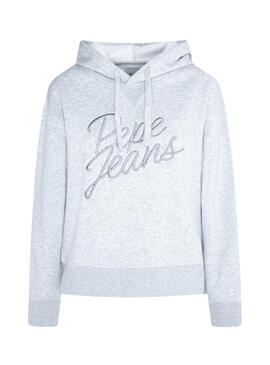 Sweat Pepe Jeans Carina Gris pour Femme