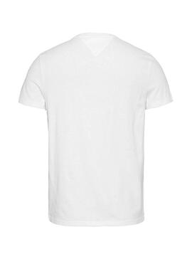 T-Shirt Tommy Jeans Contrast Blanc pour Homme