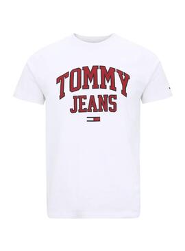 T-Shirt Tommy Jeans Collegiate Blanc pour Femme