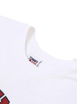 T-Shirt Tommy Jeans Collegiate Blanc pour Femme