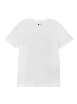 T-Shirt Lacoste Basic Croco Blanc pour Garçon