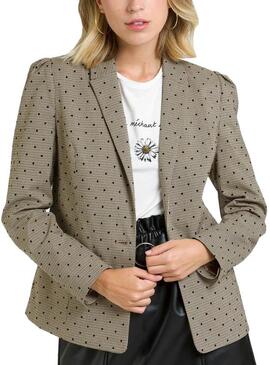 Blazer Naf Naf Topos brun pour Femme