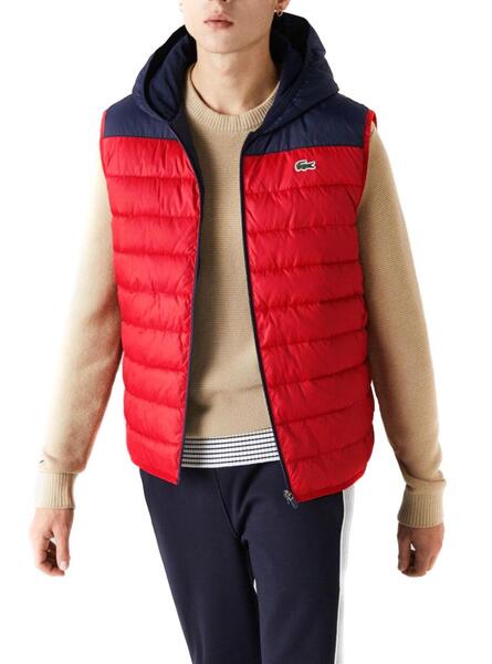 gilet lacoste rouge