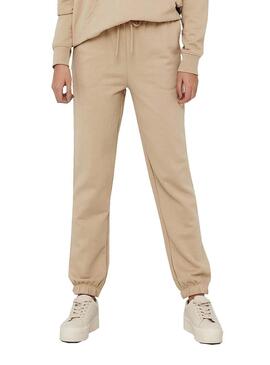 Pantalon de jogging Only Feel Beige pour Femme