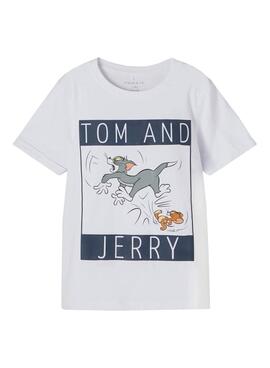 T-Shirt Name It Tom y Jerry Blanc pour Garçon