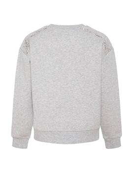 Sweat Pepe Jeans Lily Gris pour Fille