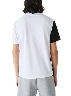 T-Shirt Lacoste Couleur Block Blanc pour Homme