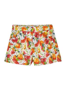 Short Mayoral Imprimé Persimon Orange Fille