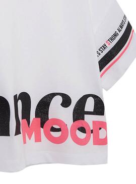 T-Shirt Mayoral Dance Mood Blanc pour Fille