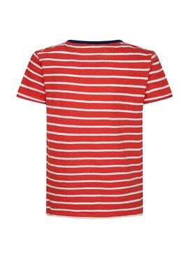 T-Shirt Pepe Jeans Daniel Rouge Pour Garçon